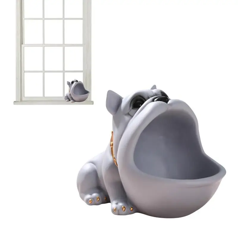 

Милые фигурки с большим ртом для хранения собак, искусственное блюдо, украшение для дома, для хранения ключей, конфет, настольное украшение ...