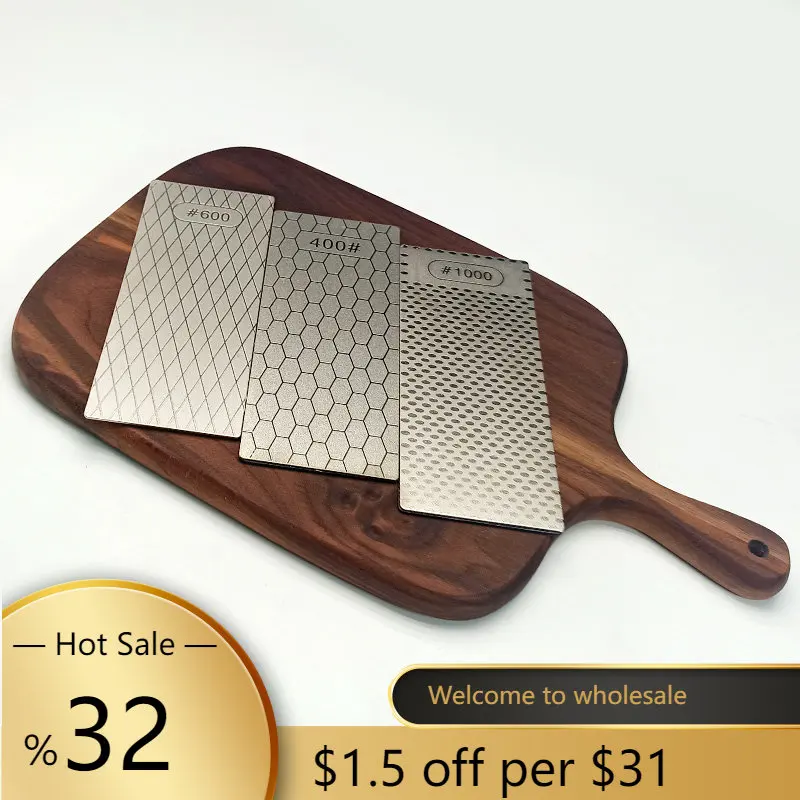 

150*65*2.5mm Diamond Sharpening Stone Knife sharpener Ultra-thin Honeycomb Surface Kitchen Grinding Tool Knife Whetstone