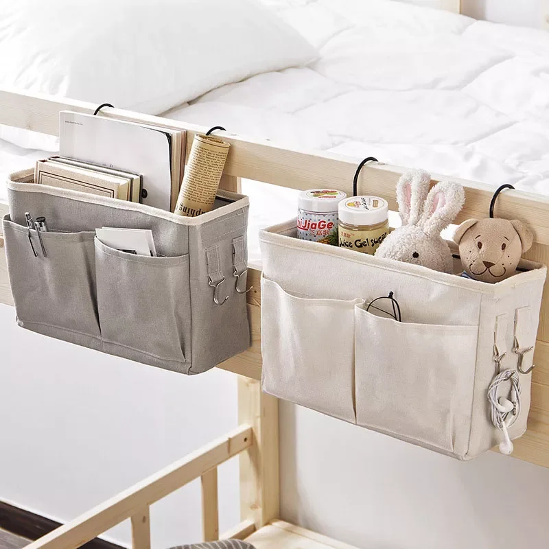 

NEW2023 Bedside Hanging Organizer Storage Bag Multi-Pocket Holder For Dormitory Bed Bunk Hospital Bed Rails