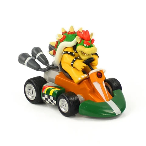 Стили Марио тянуть назад автомобиль зеленый Йоши Donkey Kong Bowser luilan Toad принцесса персиковые Фигурки игрушки Аниме игры Куклы Подарки для детей
