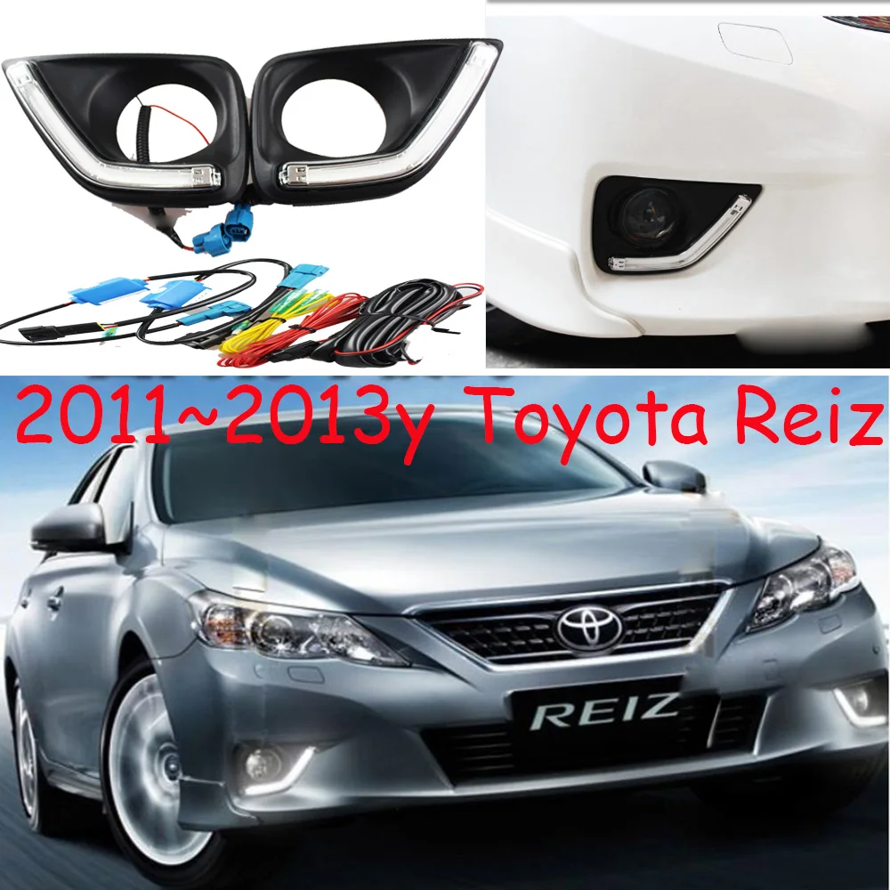 

Taiwan made car bumper Mark X headlight for Toyota Reiz daytime light 2011~2013y DRL car accessories LED headlamp Riez fog light