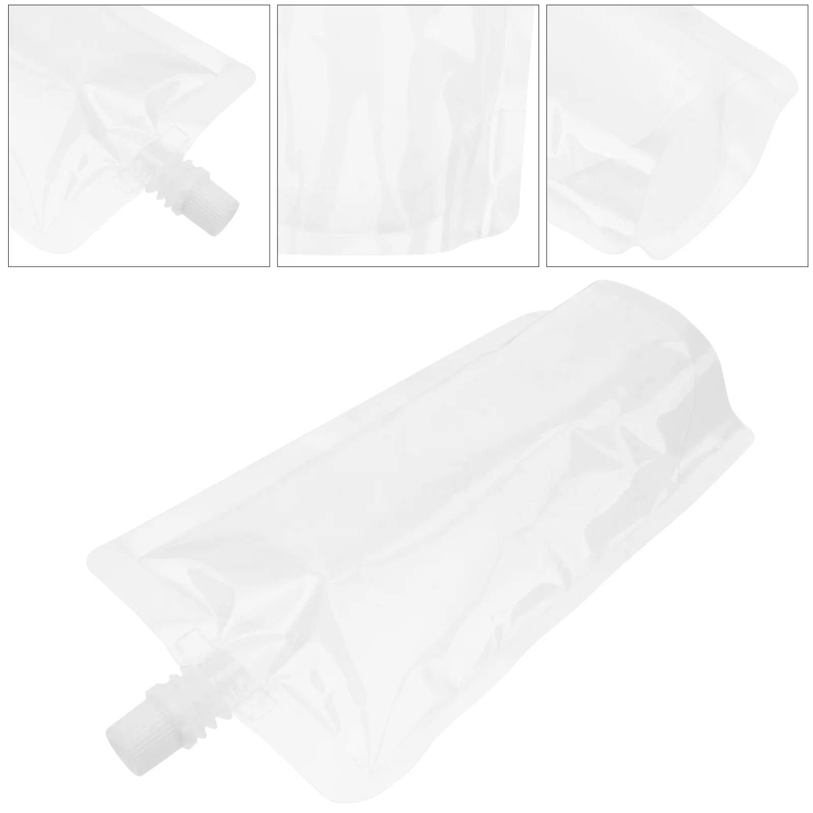 

Flask Pouch Drink Pouches Plastic Drinking Beverage Flasks Reusable Take Out Cruise Liquid Clear Disposable Smoothie Up Stand