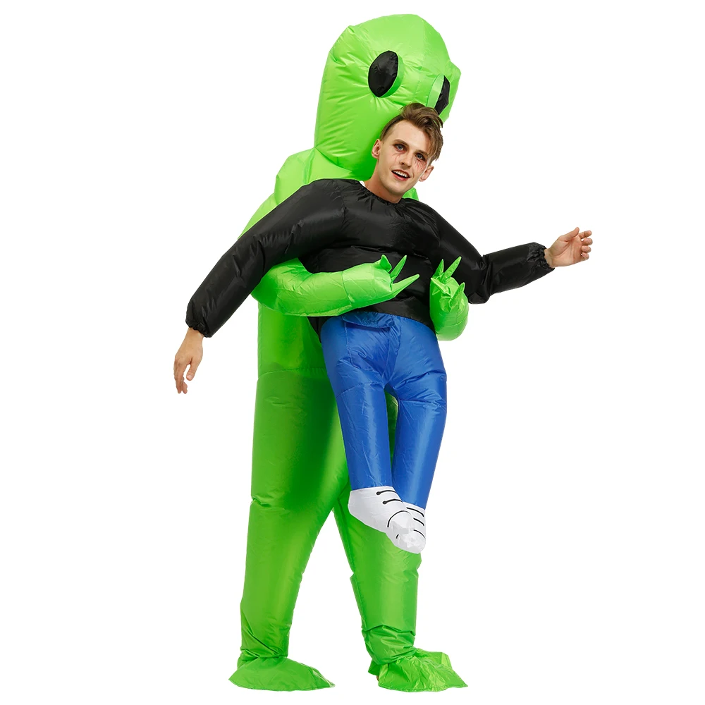 

Kids Adult Cosplay ET Alien Inflatable Costume Anime Suits Fancy Dress Mascot Halloween Carnival Party for Man Woman Boys Girls