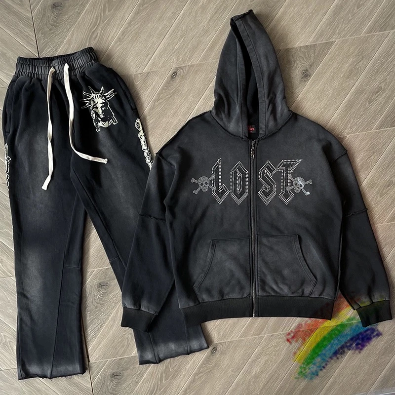 Лавандовые спортивные брюки для мужчин и женщин с имитацией страз