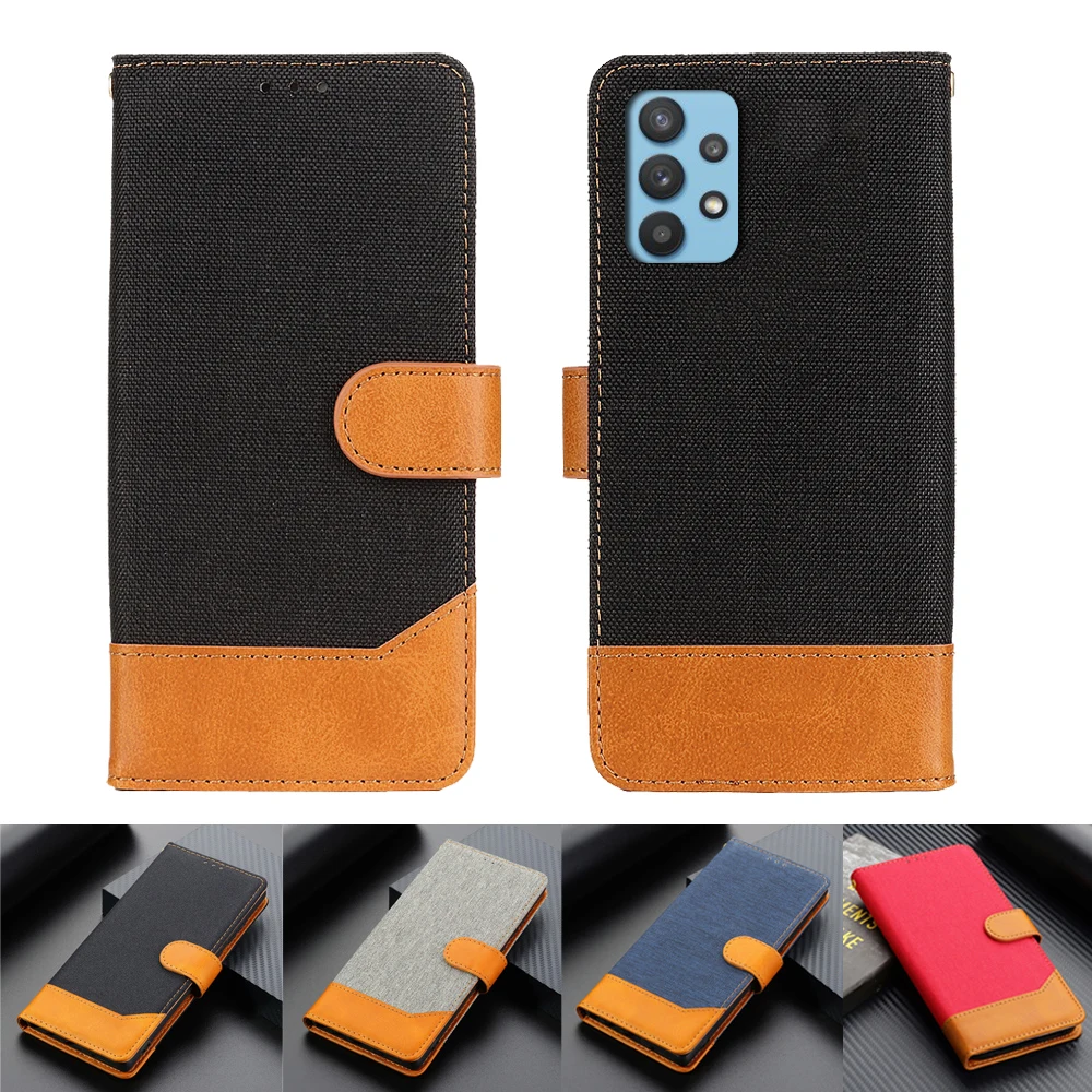 Для Samsung Galaxy A32 4G Кошелек-книжка Кожаный магнитный чехол GalaxyA32 SM-A325F Противоударные