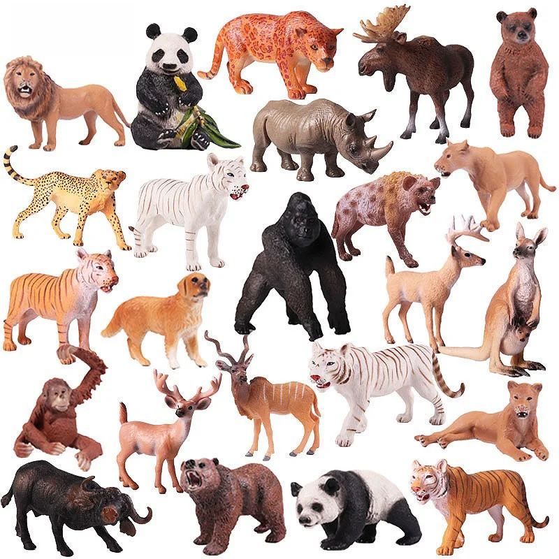 

Simulation Animal Model Set Giraffe Lion Wild Animal Chicken Poultry Farm Horse Farm Scene Vivid Image Simulation Plastic Toys