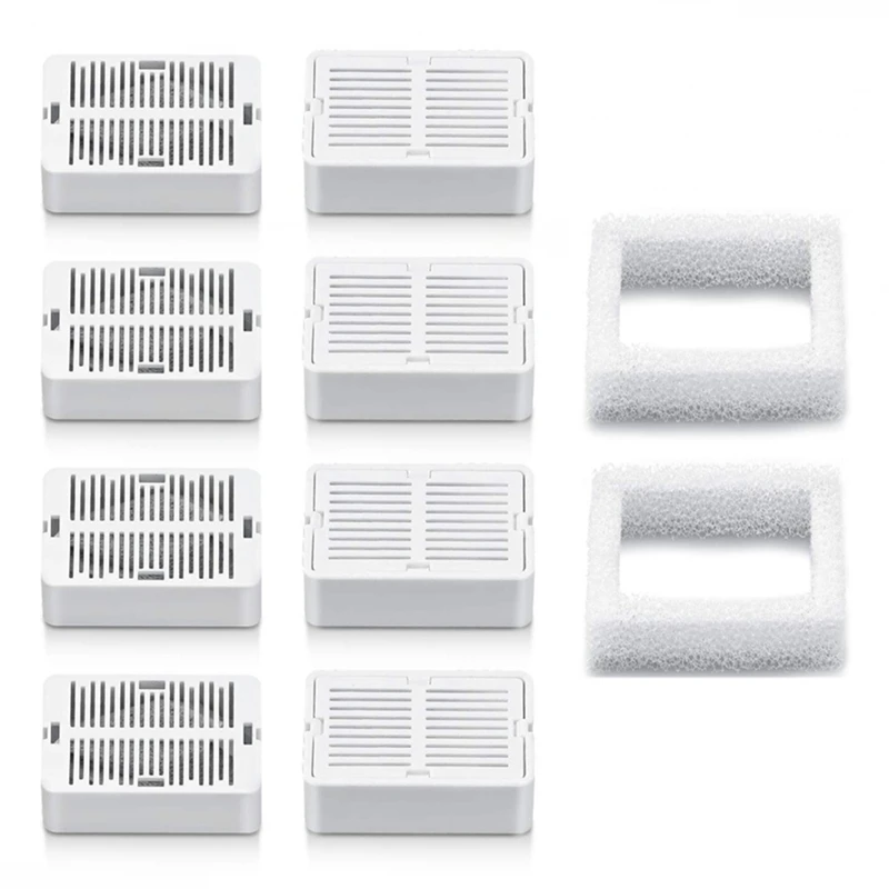 

10Pcs Cat Water Fountain Replacement Filters, For Ceramic Pet Drinking Fountain Stainless Steel Pet Water Fountain