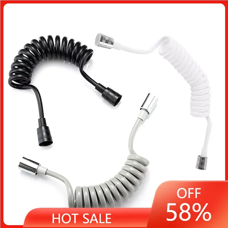 

Spring Flexible Shower Hose For Water Plumbing Toilet Bidet Sprayer Gun Telephone Line Plumbing Hose Bathroom Accessories