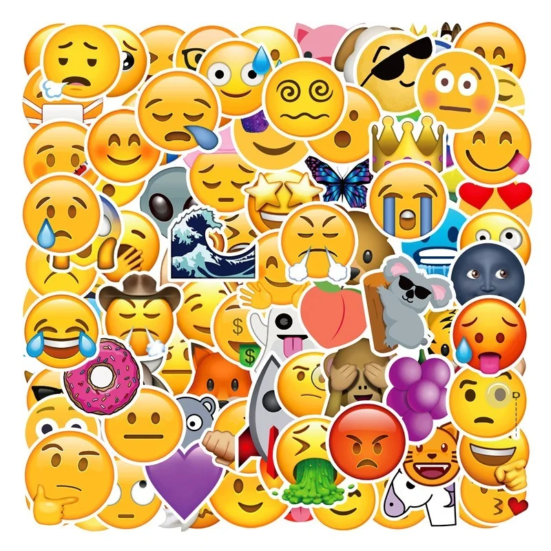 

50/100PCS Smiley Face Sticker Kids Reward Sticker Yellow Dots Labels Happy Emoji Toys School Teacher Student Stationery