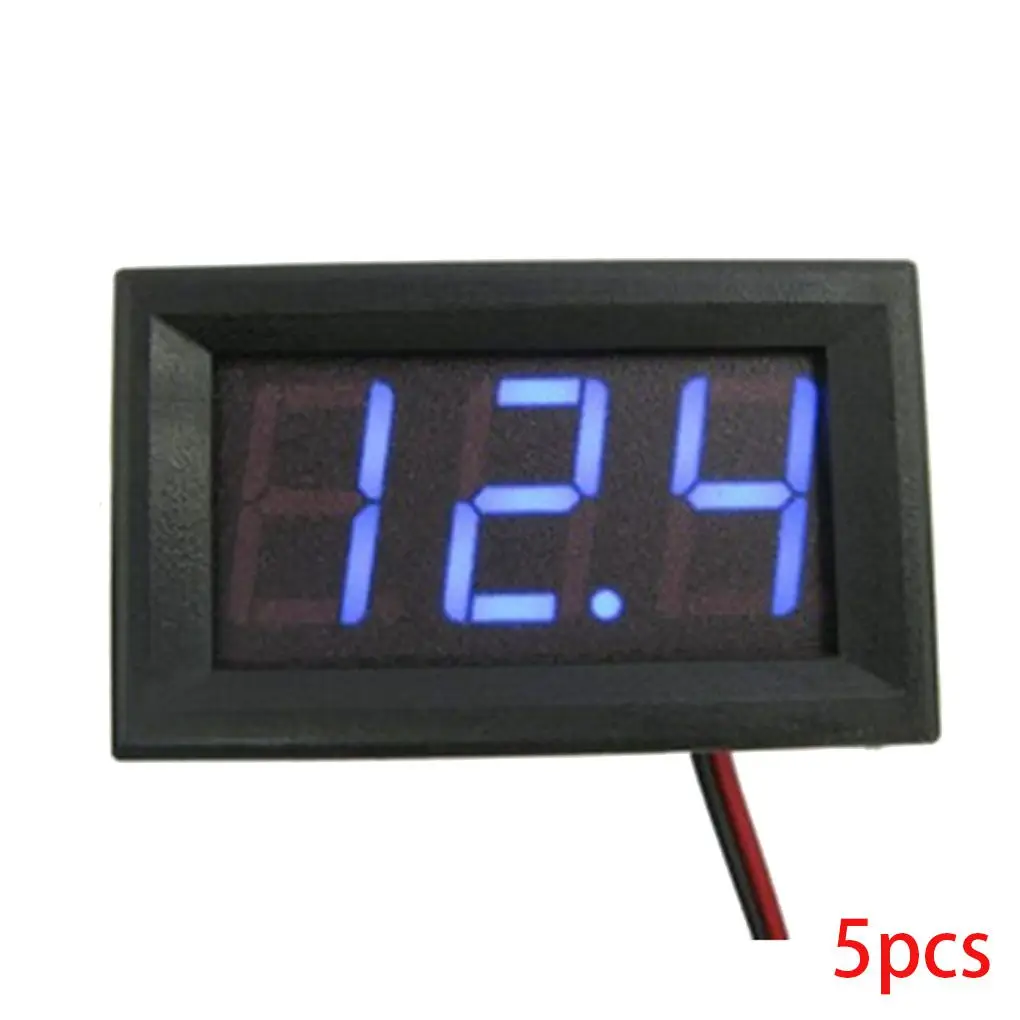 

5PCS 0.56 Inch DC4.5V-30.0V Two-wire Direct Current Voltage Reader LED Digital Voltmeters