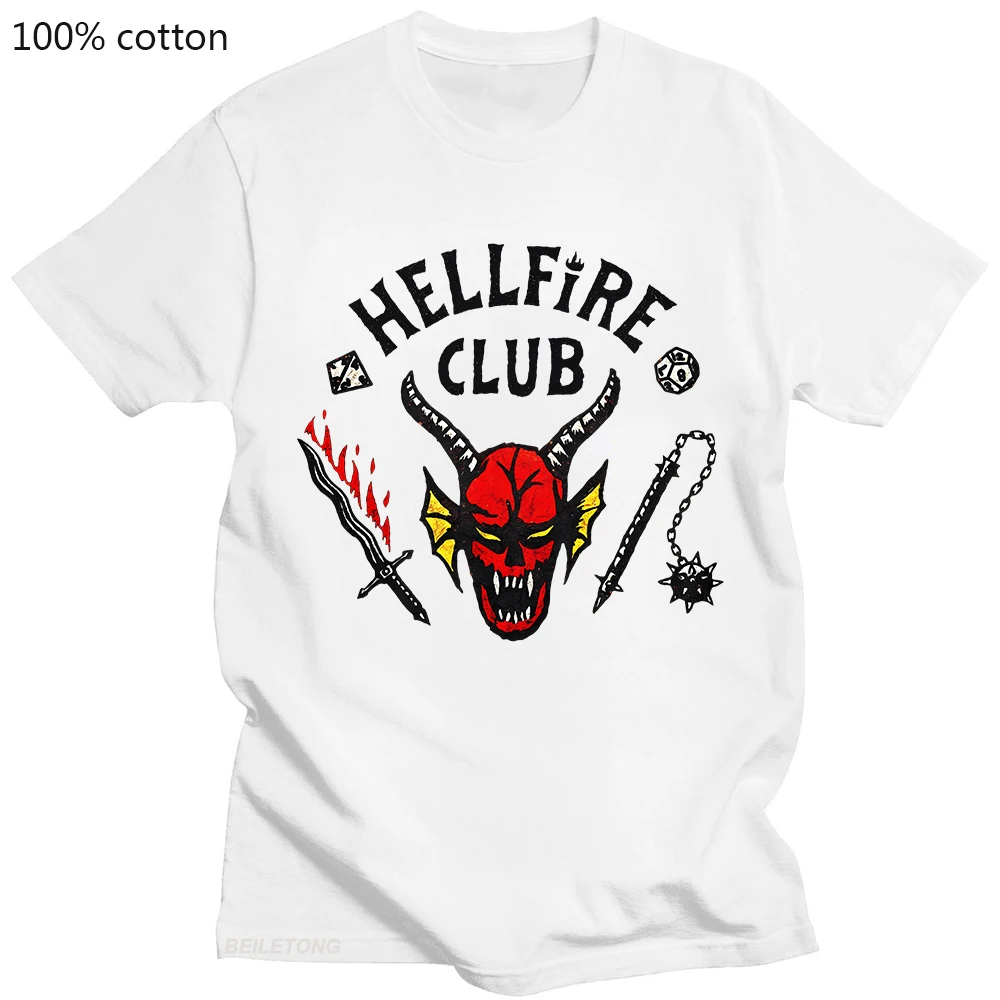 

Hellfire Club T Shirt Stranger Things 4 T-shirt Women Clothes Graphic Aesthetic Streetwear Summer Plus Size Tshirt 100% Cotton