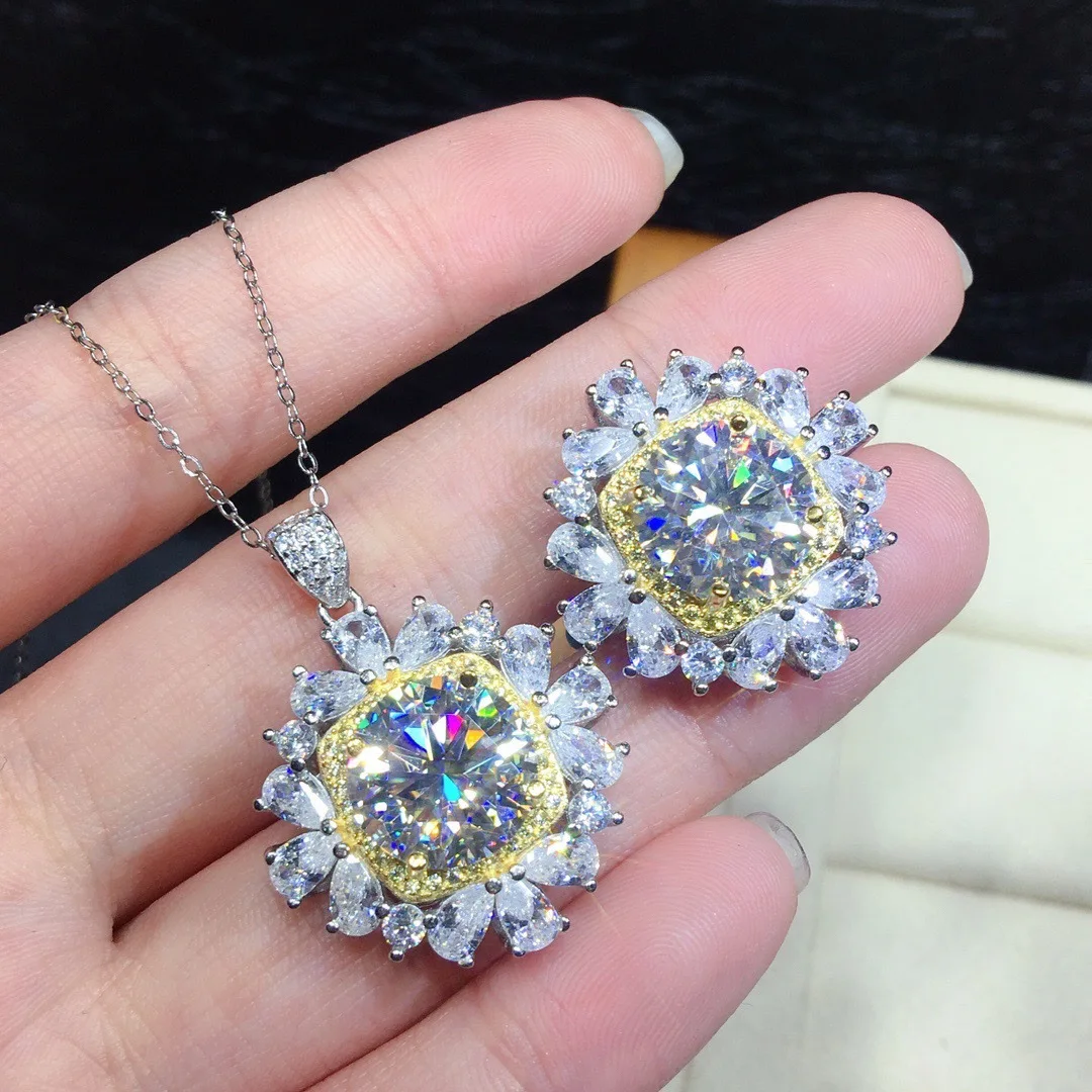 

Комплект из колье и серёг, из серебра 925 пробы