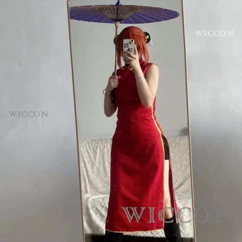 Женский костюм для косплея Gintama/silver soul kagura из японского аниме китайский парик