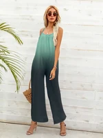 elegant jumpsuit 2022 summer sexy sleeveless adjustable spaghetti strap stretchy rompers casual overal party womens clothing