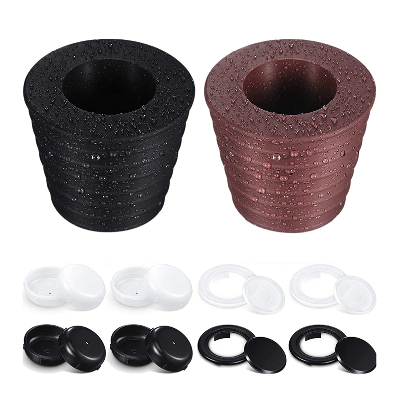 

14 Pcs Umbrella Pole Wedge 2 Inch Patio Table Umbrella Hole Ring Plug And Cap Set Outdoor Furniture Glide Protectors