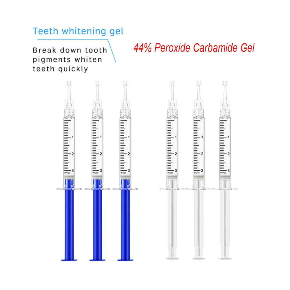 

3ml Pro Teeth Whitening Gels Dental Tooth Bleaching 44% Peroxide Carbamide Gel Syringe With Boutique Gift Box Oral Care Cleaner