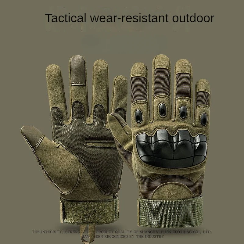 

Men's Outdoor Full Finger Tactical Protection Sports Training Outdoor Military Fans Motorcycle Riding Safety Protective Gloves