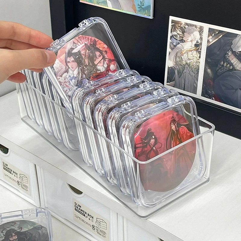 1 шт. акриловая мини-коробка для хранения прозрачные квадратные чехлы серег колец