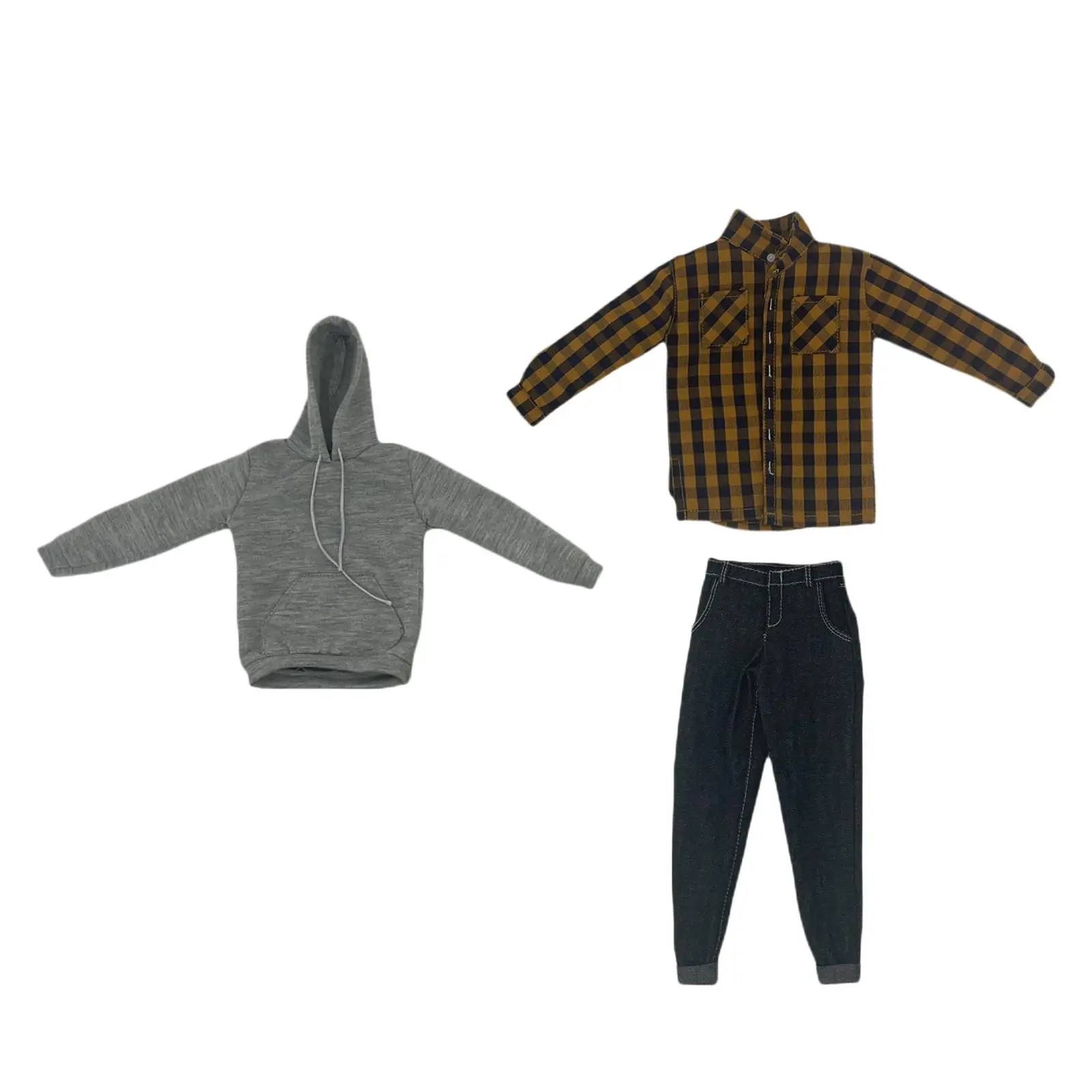 

Мужская рубашка с капюшоном и брюки, костюм из 3-х предметов 1:6, мужские фигурки 12 дюймов