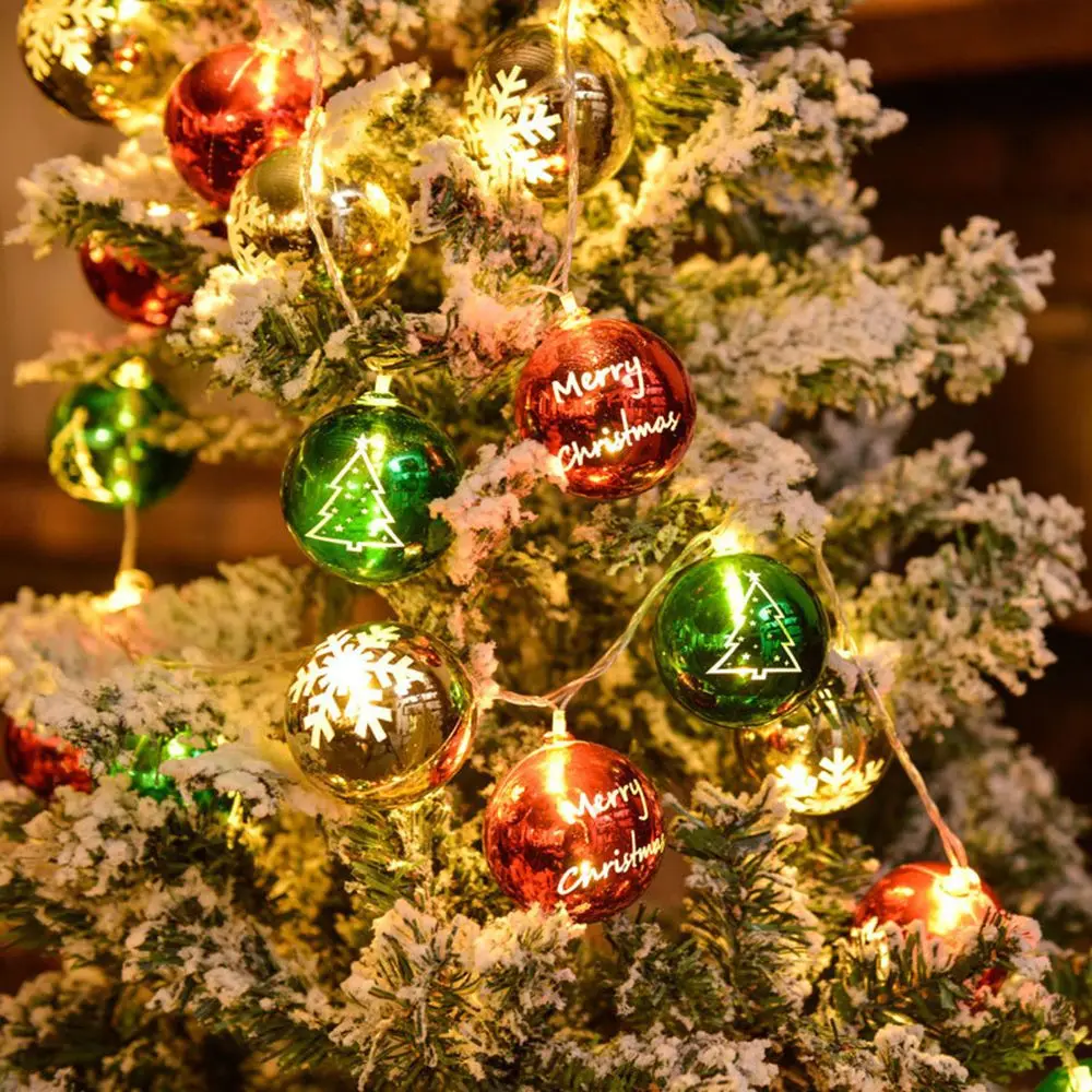 

Creative Electroplating Indoor Arrangement Scene Lantern String Pendant Christmas Decoration Ball Light String LED