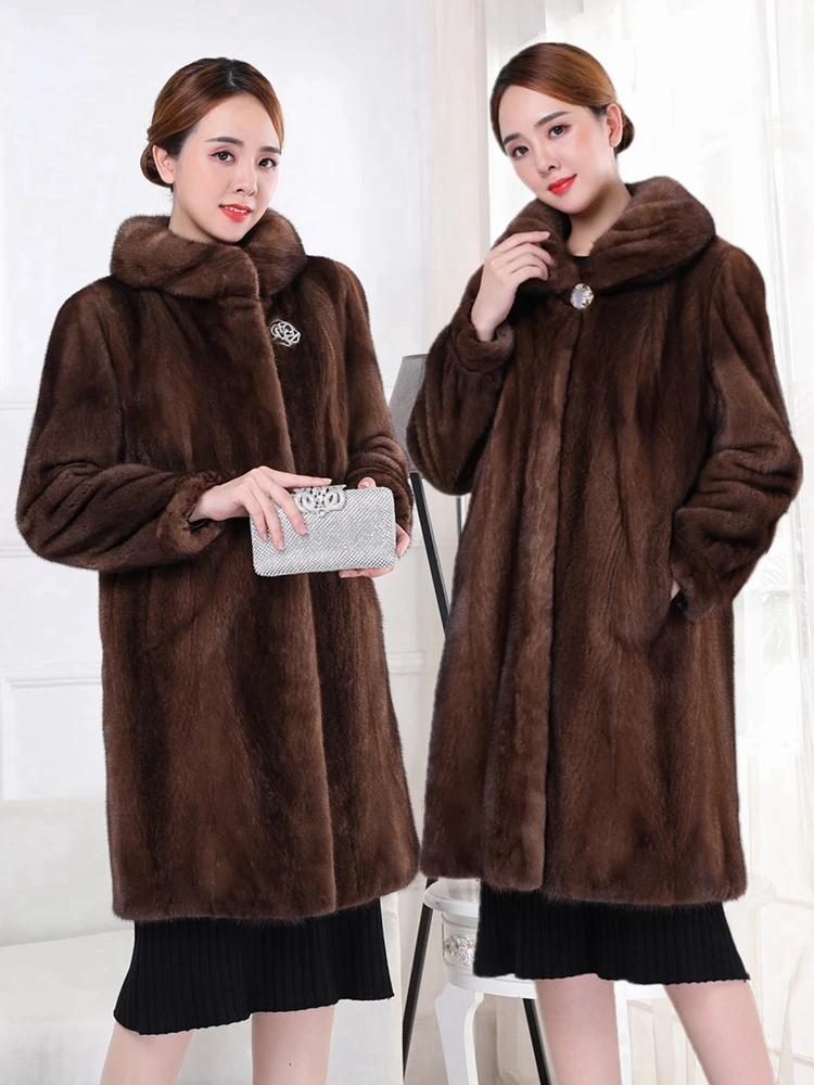 The New Listing Coats Women Coat Fur Thick Winter Office Lady Other Fur Yes Real Fur Long Coat