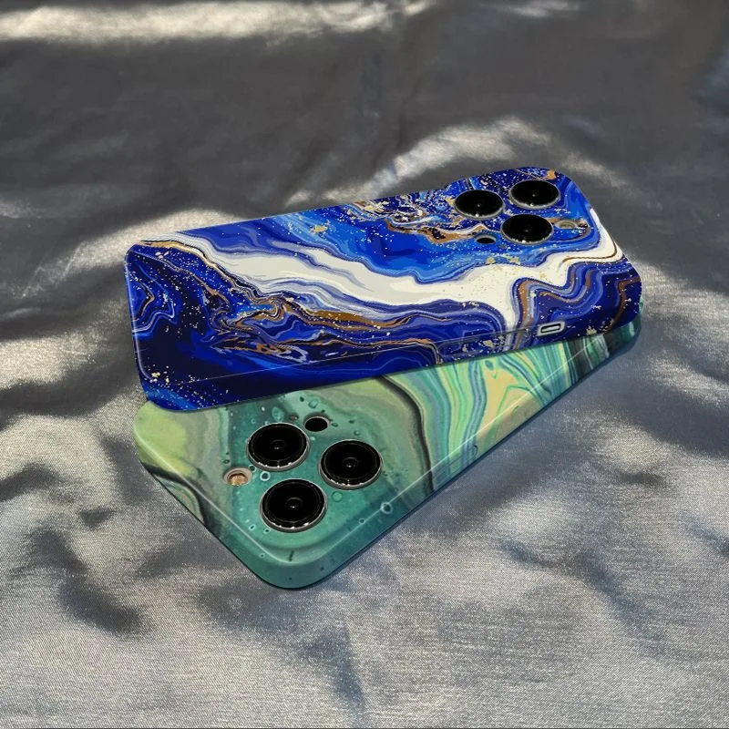 

Luxury Marble texture Colorful Change Phone Case For iPhone 14 13 12 11 Pro Max X XR XS Shockproof Protective Cover Ins Fundas