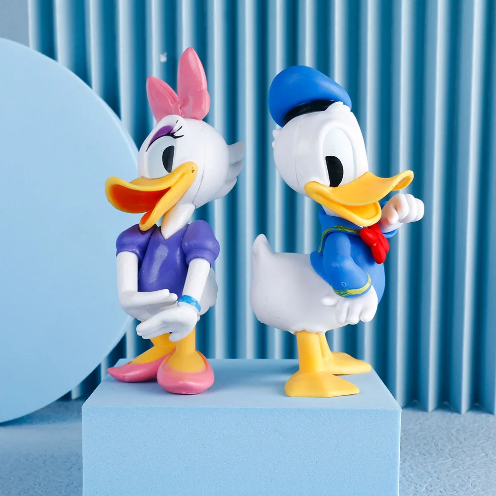 

11cm Disney Donald Duck Daisy PVC Q Version Action Figures Model Toys Dolls Decoration Christmas Gifts