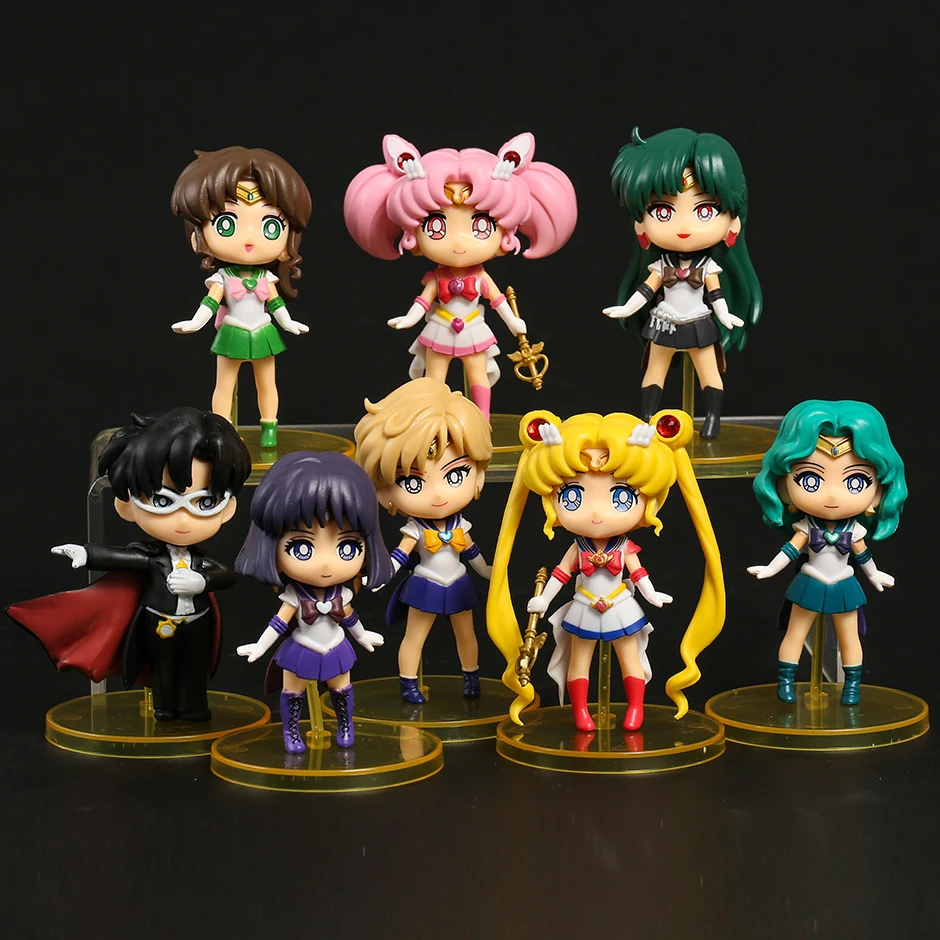 Фигурки Сейлор Мун Меркурий Марс Юпитер Винус уран Нептун Плутон Чиба Мамору Q из