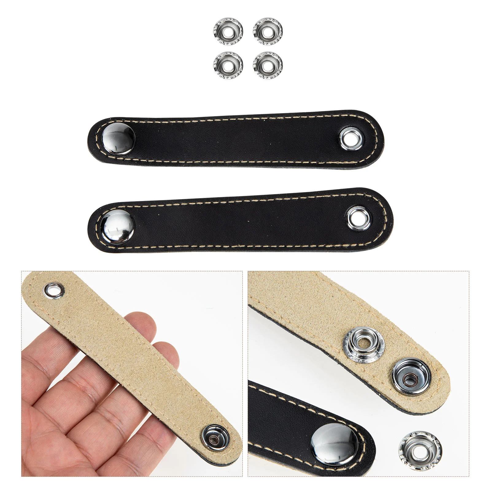 

1 Set Universal Accordion Below Straps with Buckles Double-layer Below Straps