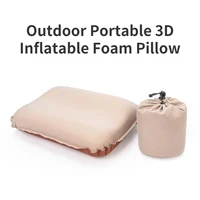 camping portable inflatable pillow aircraft 3d inflatable neck pillow for travel foldable storage inflatable travel pillow