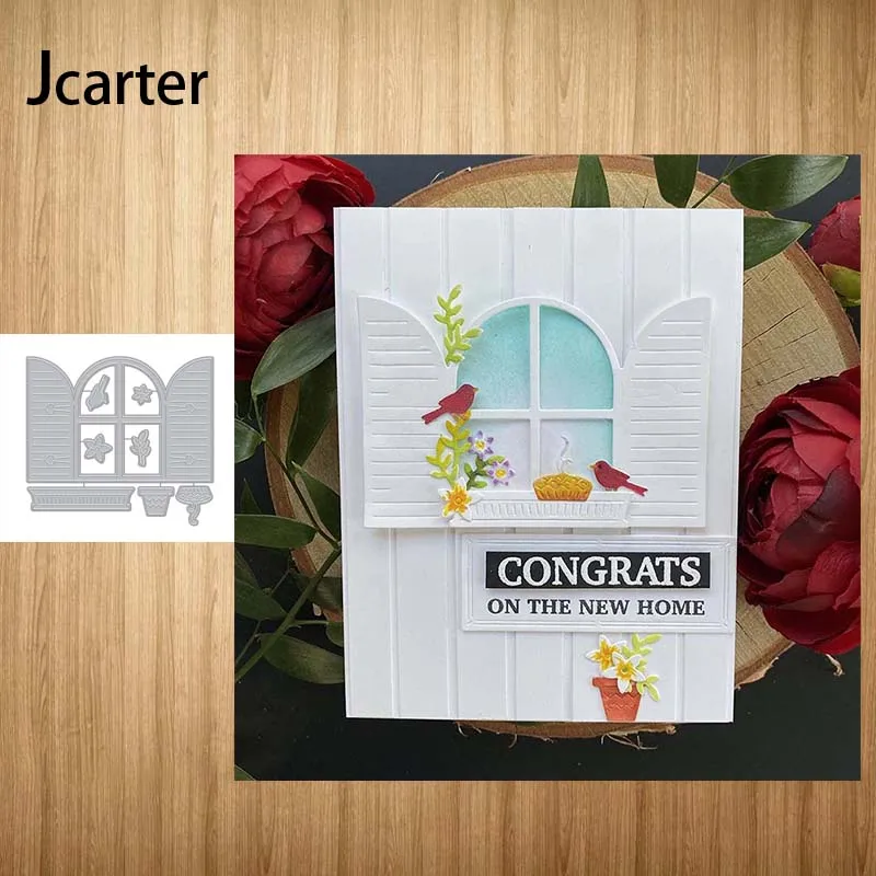 

2022 New Metal Cutting Dies Window Potted Flower Craft Stencil for Scrapbooking Tool Make Album Model Punch Blade Decor Template