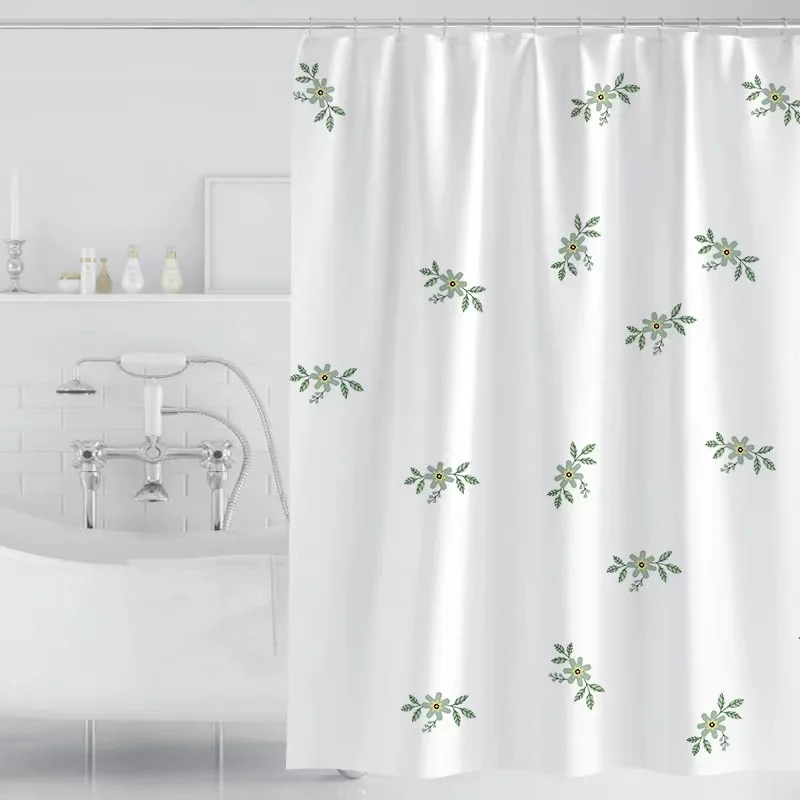 

Colorful Foliage Plant Shower Curtain Waterproof Mouldproof Insulation Partition Bath Tent Extra Large Wide for Bathroom