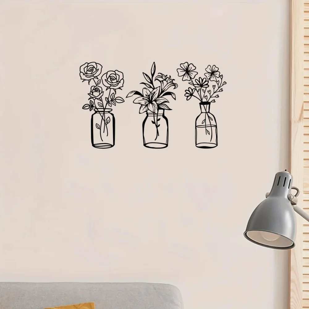 Набор Из 3 Предметов Металлический Настенный Декор Минималистичный Тюльпан