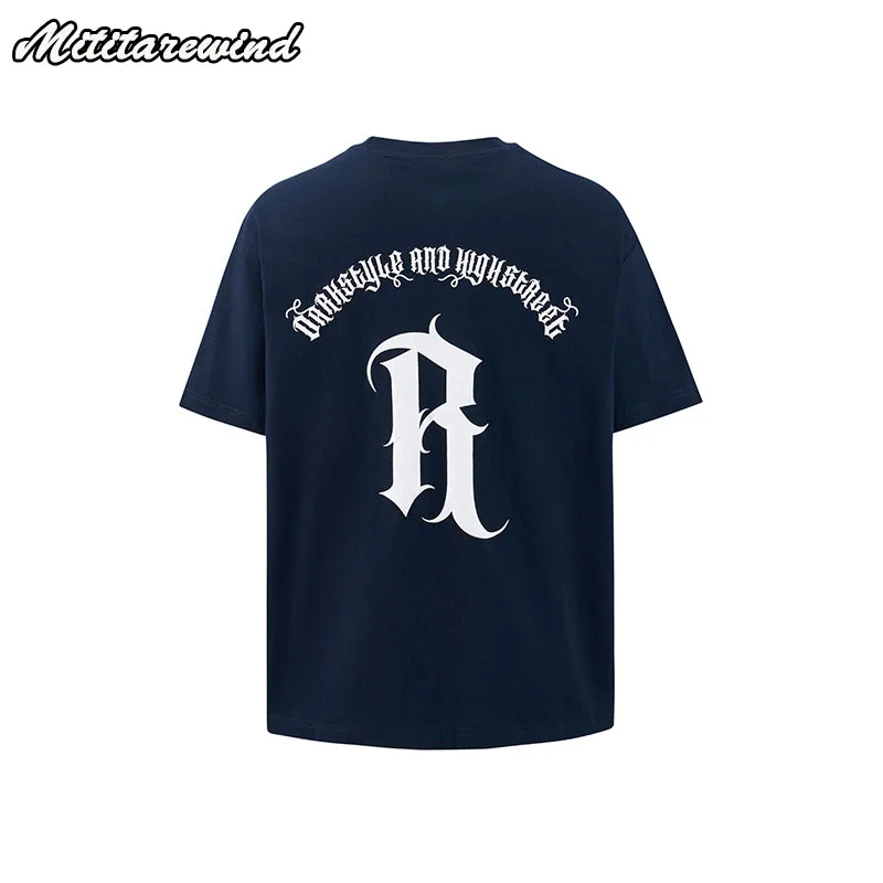 

Футболка мужская с принтом, Классическая свободная хлопковая тенниска с коротким рукавом, Повседневная модная брендовая уличная одежда в стиле хип-хоп, лето 2023