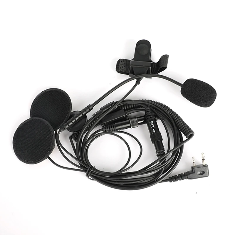 

Шлем гарнитура 2 Pin PTT мотоциклетные наушники для рации Kenwood Baofeng Puxing Любительское радио двухстороннее радио