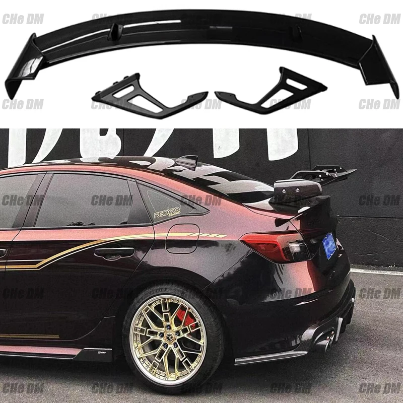 Высококачественный задний спойлер на крышку багажника из углеродного волокна GT