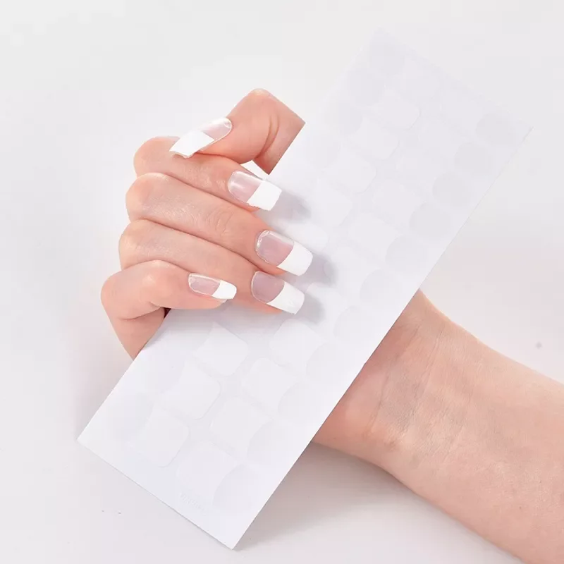 

22 Tips/Sheet Pure Solid Color Minimalist Design Fashion Nail Stickers Self Adhesive Nail Sticker Nail Decoration Nail Strips