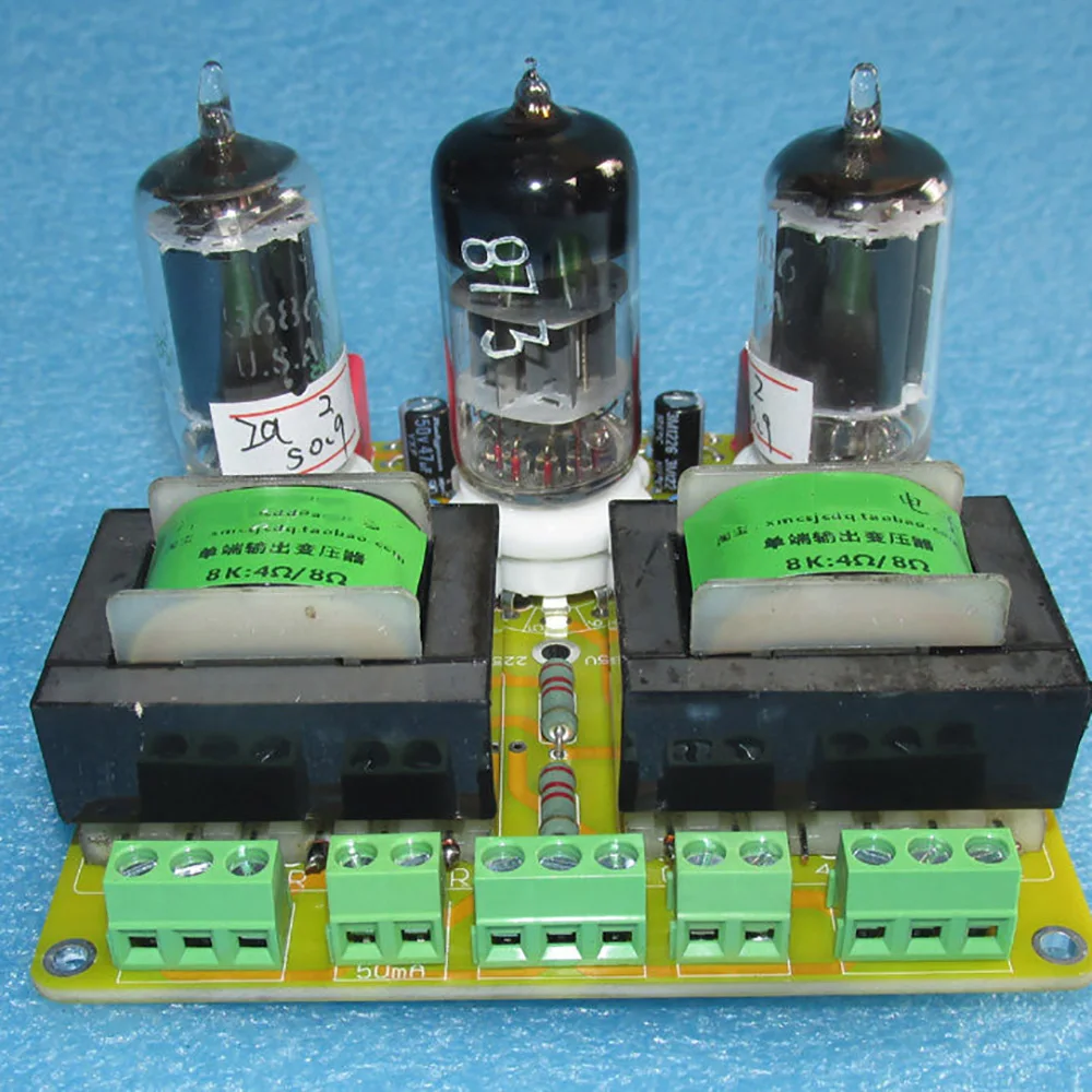 Фото Плата стереоусилителя мощности JCDQ79N 6N1 push 5686 tube single-ended class 2W*2, звук мягкий, теплый, плавный и сбалансированный. №3