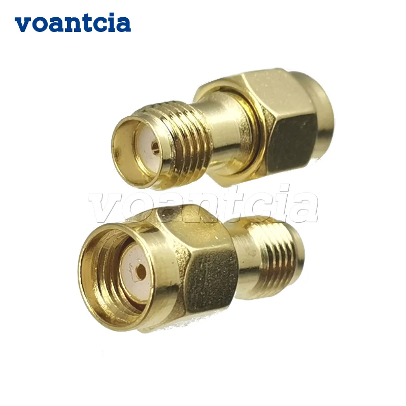 

10pcs Connector Adapter SMA Female Jack to RP-SMA Male Jack RF Coaxial Converter Straight New Brass