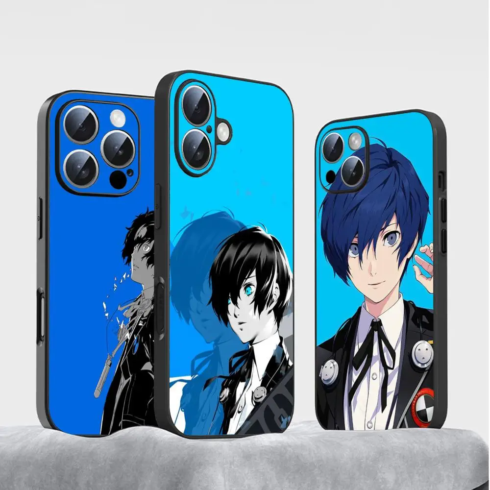 Фото Суперкрутой чехол для телефона с аниме-принтом Persona 3 для iPhone 17, 16, 15, 14, 13, 12 Plus, Mini, Pro, Max – мягкий, черный, противоударный №1