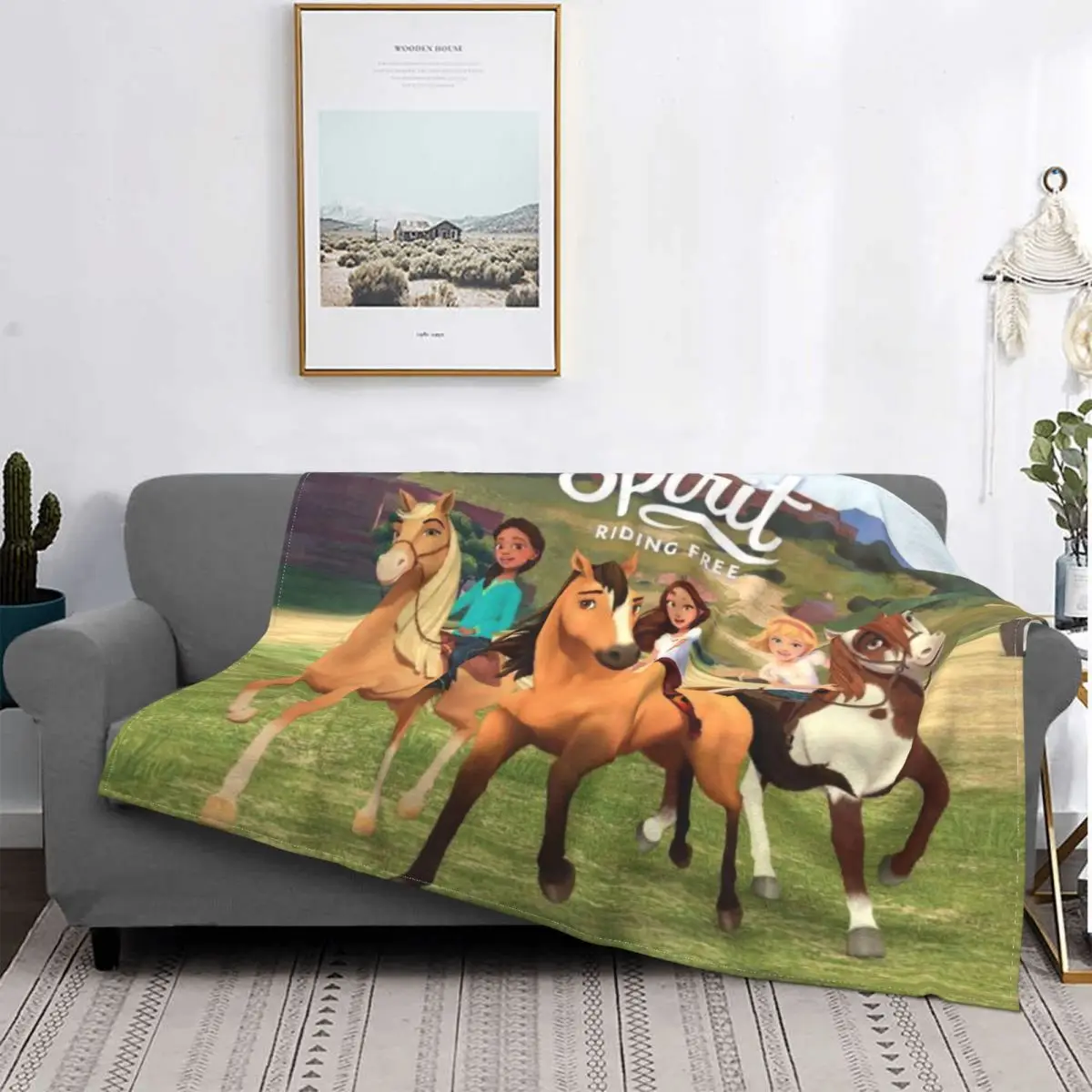 

3 одеяла Spirit Riding, покрывало, клетчатая кровать, плед, пляжное покрывало, одеяло для пикника, летнее покрывало, постельные принадлежности и по...