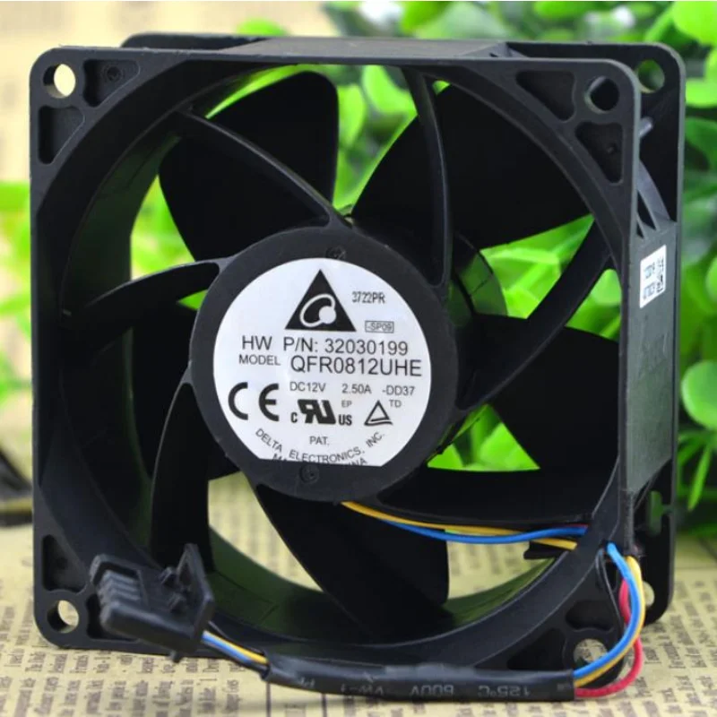 Новый вентилятор ЦП для Delta QFR0812UHE, 12 В, 8038 А, модифицированный усилитель промышленного автомобиля, жесткий вентилятор, 8 см, 80*80*38 мм