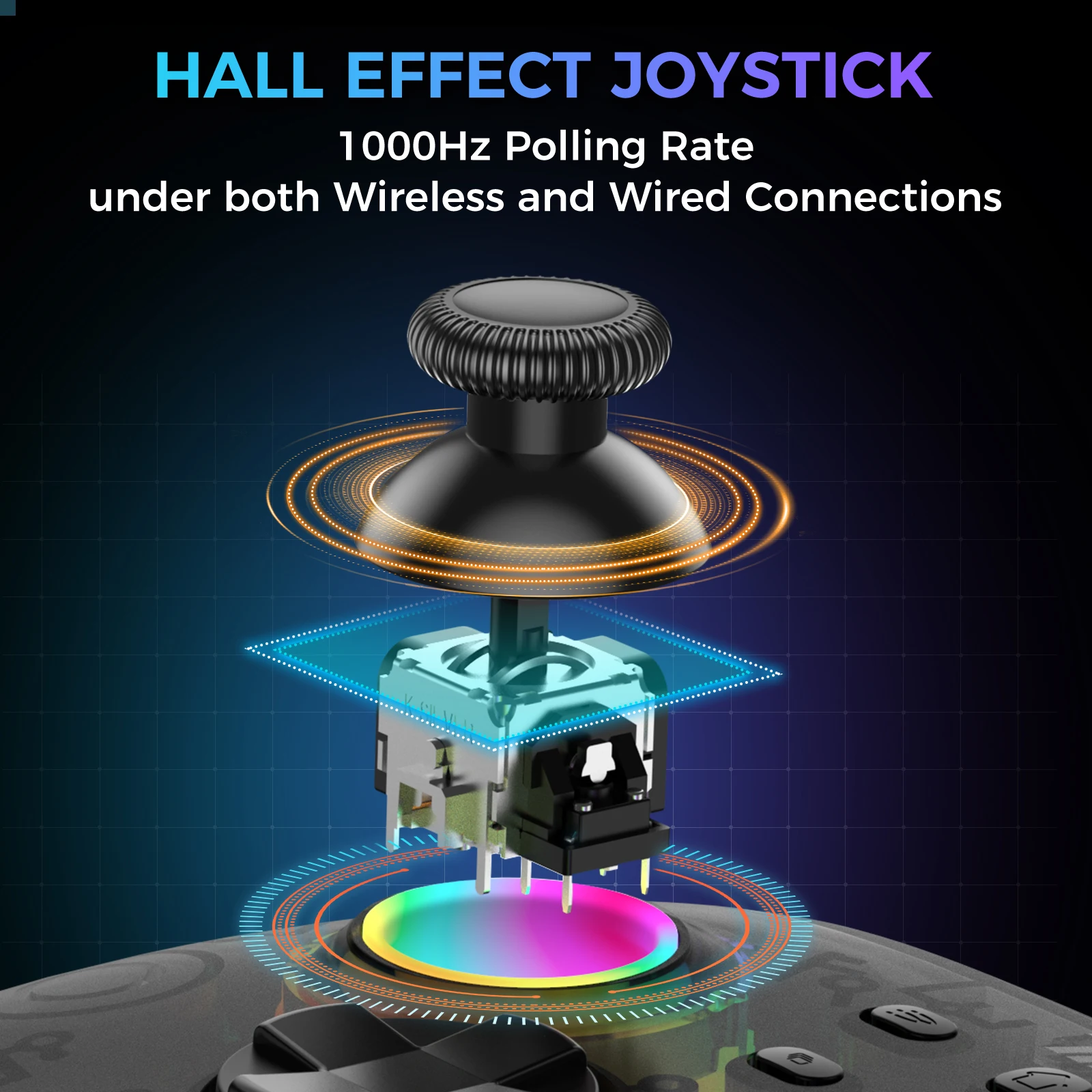 IINE Hecate Прозрачный черный беспроводной контроллер с зарядной док-станцией