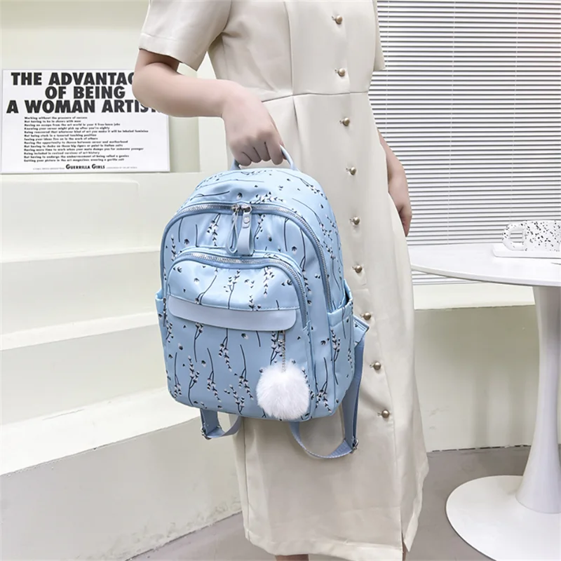 

Вместительный рюкзак для девочек, водонепроницаемые сумки на ремне из ткани «Оксфорд», Дизайнерские повседневные дамские дорожные ранцы