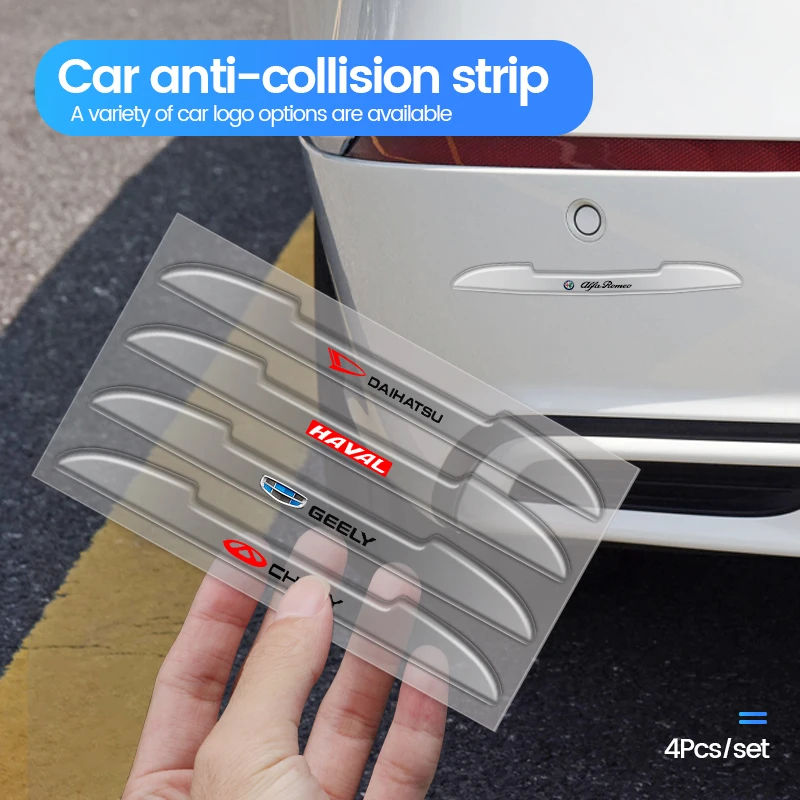 4шт прозрачная автомобильная наклейка для защиты порога от царапин для BMW X1 X3 X5 X6 1 2 5 7 E30 E36 E46 E60 E90 F10.