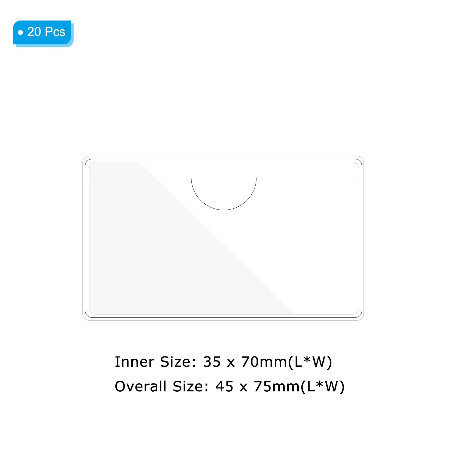 

Держатели для карточек прозрачные ПВХ 20 шт