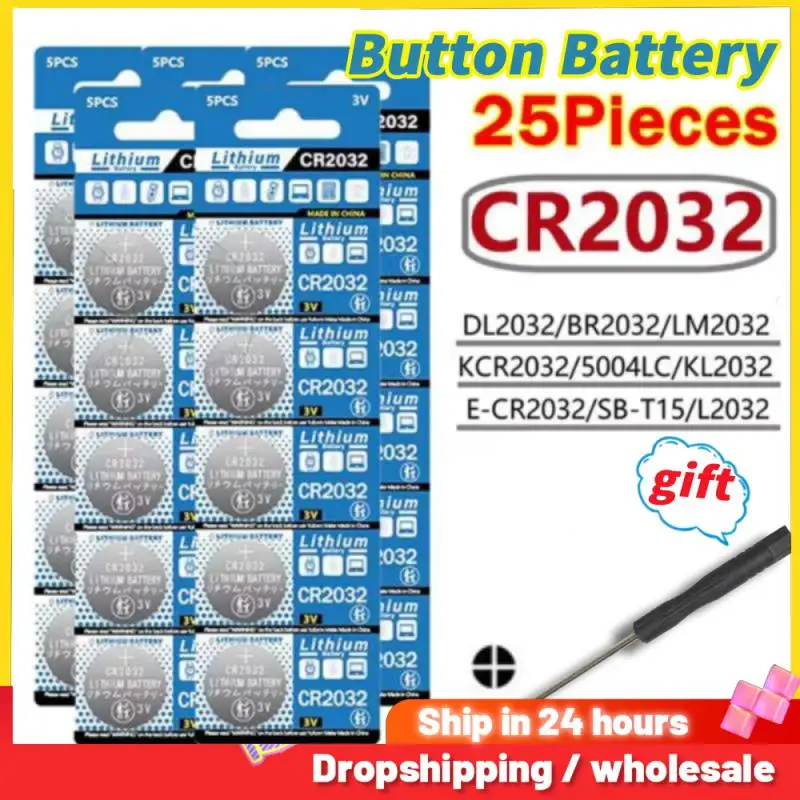5-25 шт. Литиевые кнопочные батарейки 3 в CR2032 BR2032 ECR2032 LM2032 5004LC