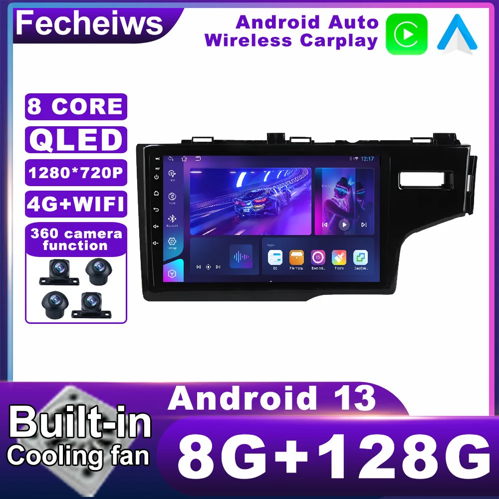 

Android 13 для Honda Fit 3 GP GK Right 2003 - 2020 автомобильное радио BT мультимедиа QLED RDS AHD DSP WIFI навигация GPS стерео видео