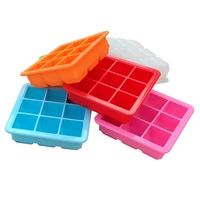 9 grid silicone ice tray with lid diy ice cube mould baby food supplement box kitchen supplies ice mold ice cube maker