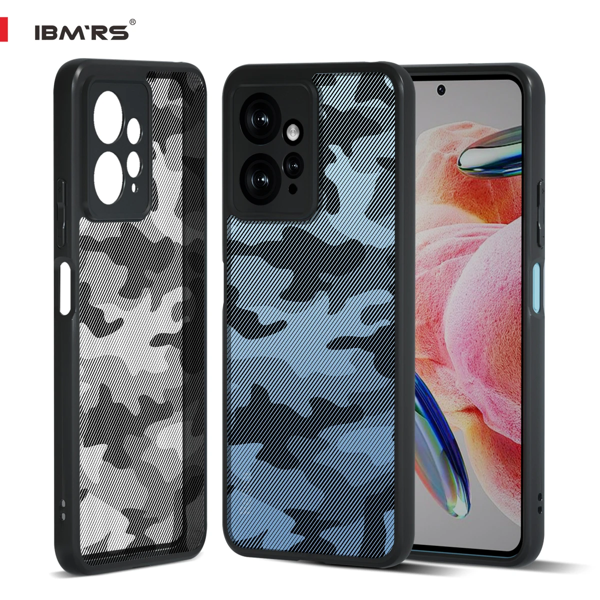 

ibmrs for Xiaomi Redmi Note 12 4G Case ,Camouflage Hard Back Heavy Duty Shockproof Advanced Protective Bumper Cover